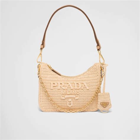 prada raffia mini bag